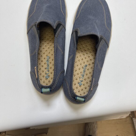 Columbia Vulc N Vent Boat Shoes Mens 12 US Navy Blue Canvas Slip On Sneakers - Picture 12 of 13